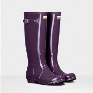 Original Tall Gloss Hunter Boots NWOT